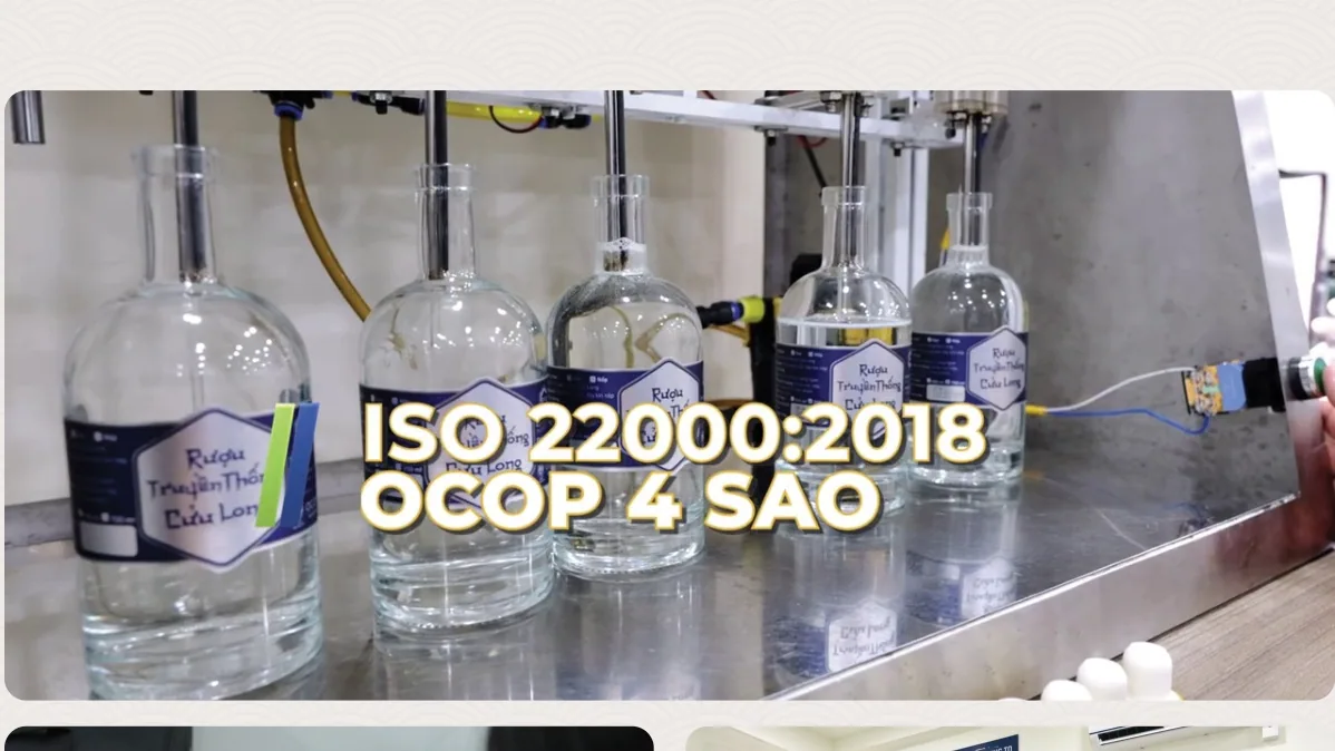 Bước 8: Chiết rót ISO 22000:2018 OCOP 4 Sao