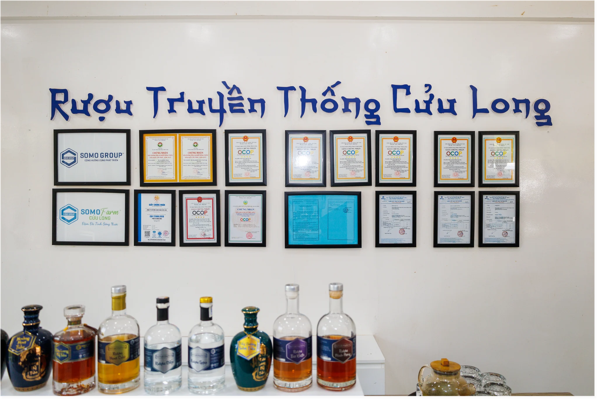 Khu trưng bày Rượu Truyền Thống Cửu Long và chứng nhận OCOP